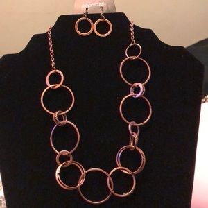 Copper Necklace & matching Earrings